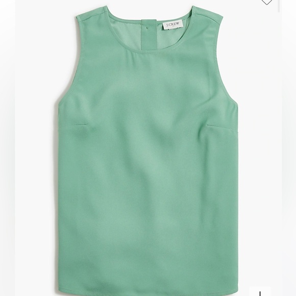 LIKE NEW J Crew Factory Button Back Sleevelss Shell, Sz XXL, Soft Green,Worn 1X - Picture 2 of 5
